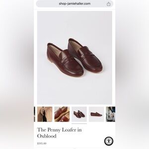 NEW Jamie Haller Loafer in Oxblood, Size 38.5